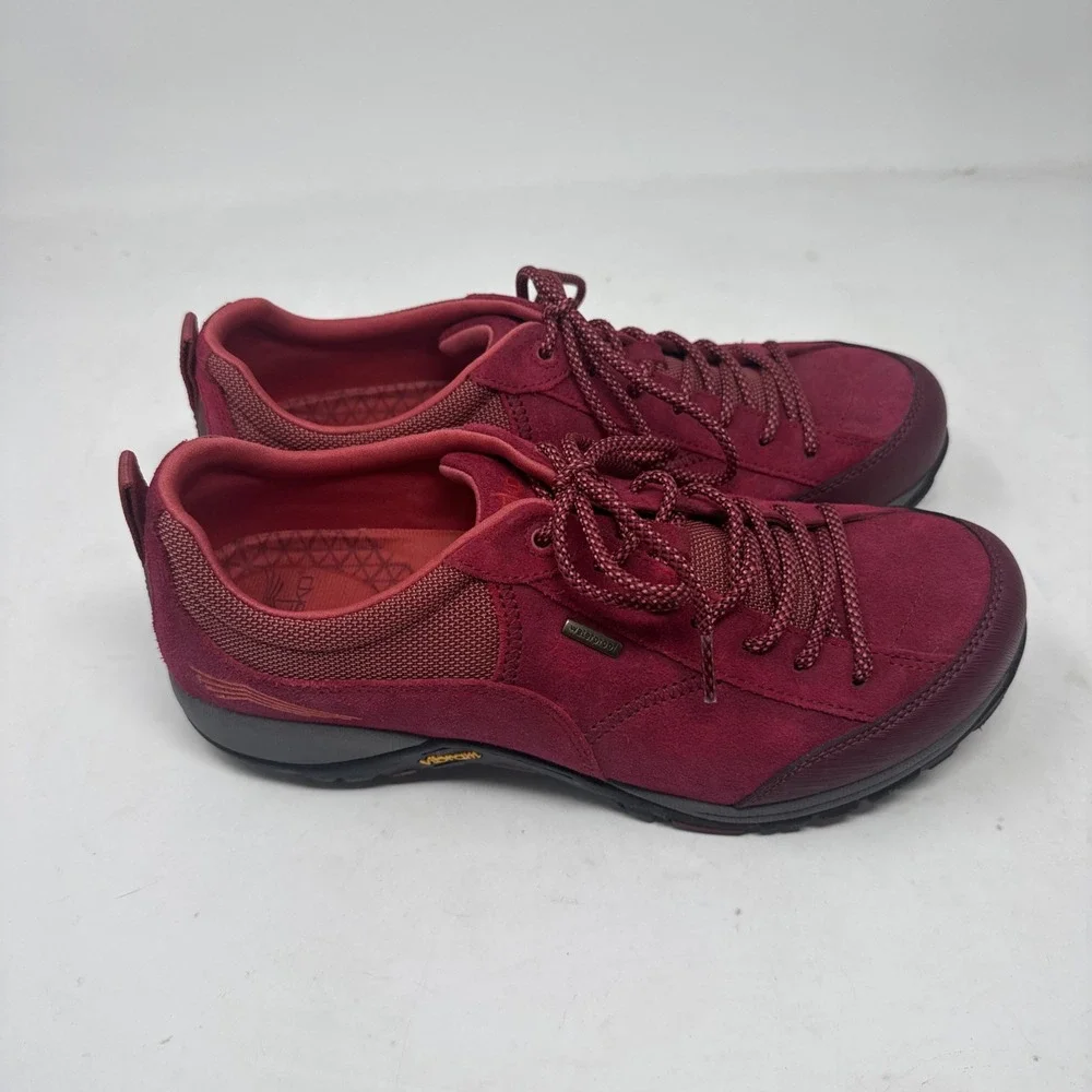 Dansko Womens Paisley Trail Walking Shoes Waterproof Red Leather Sz 11 EU 41.